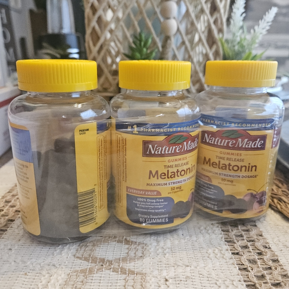 Nature Made Melatonin Gummies 10 mg 80 X3 Bottles Lot 240
